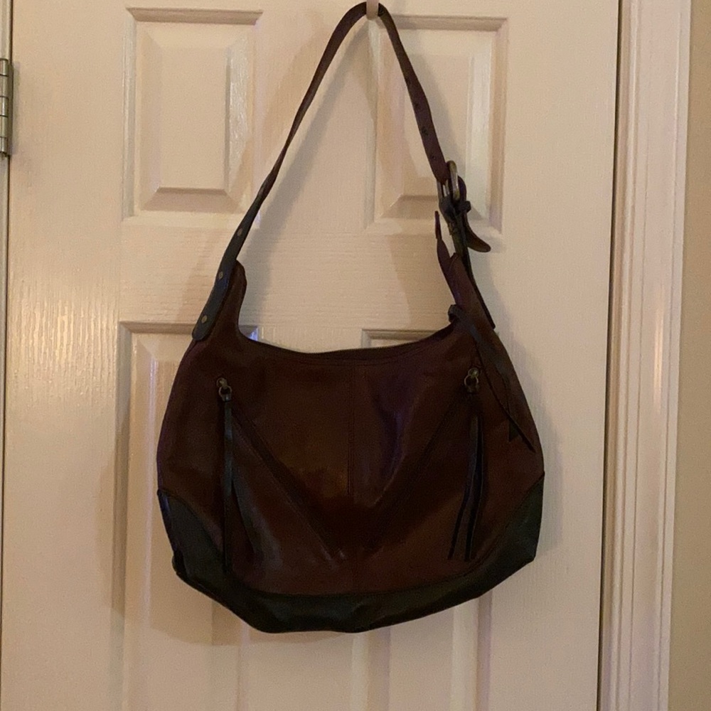 Brown/Black Leather Purse